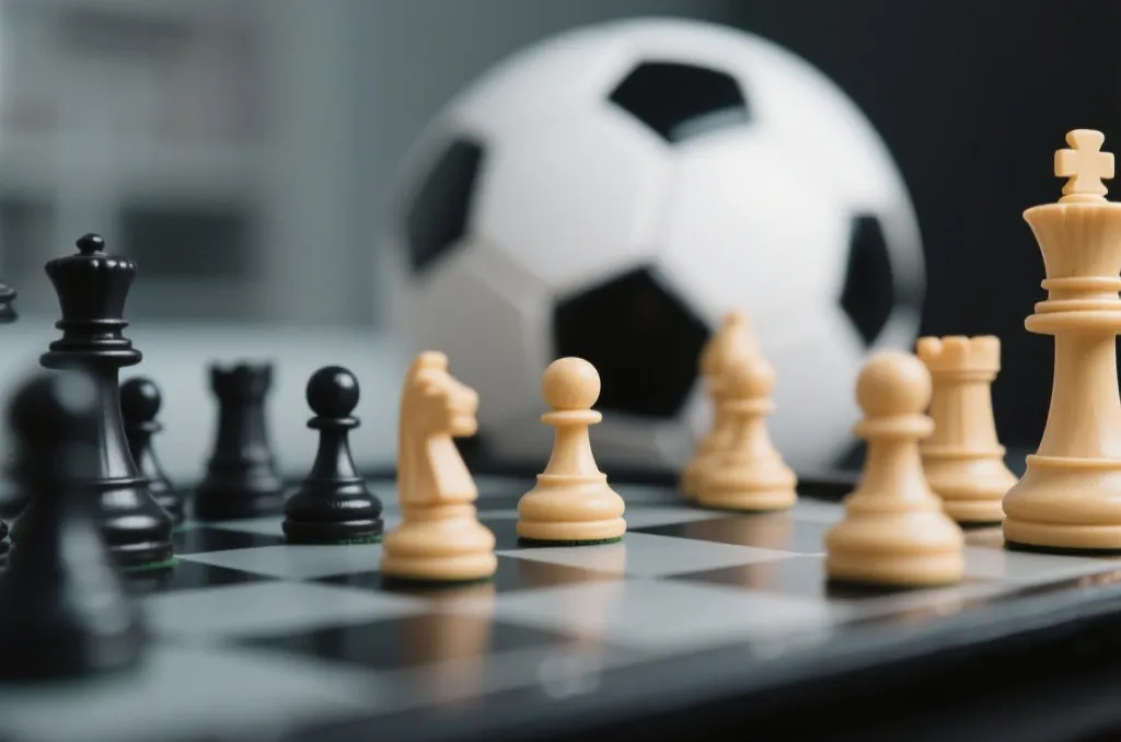 象征策略与心理博弈的棋盘与足球